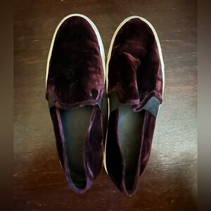 Vince Burgundy Velvet Sneakers sz 8.5